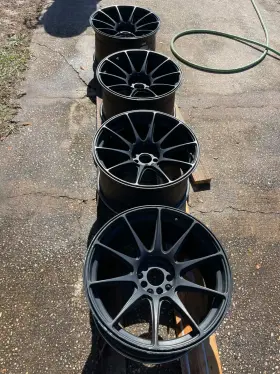 52789542n Xxr Wheels 527 18x9.75 Et20 Used Black Wheel Set 4 5x114.3 / 5x100 Stance Low