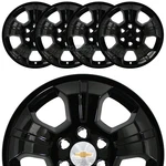 Black 2014-2019 Silverado 1500 18" Wheel Skins Hub Caps Alloy Rim Full Covers New. Price: $109.99.