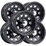 (set Of 5) Allied 52 Daytona 16X7 6X5.5" +0MM Black W/cap Wheels Rims New. Price: $651.95.