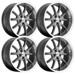 (SET-4) Vision 143 Torque 20X9.5 5X5 5X127 0MM Gunmetal Wheels Rims Inch New. Price: $862.00.