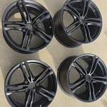 2014-2019 Corvette Stingray Base Oem Wheels 18" Front 19" Rear. Matte Black. Used. Price: $499.99.