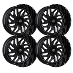 (SET-4) Tis 544BM 22X10 8X165.1 -19MM Black Milled Wheels Rims Inch New. Price: $1965.20.