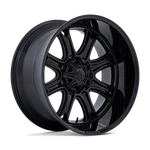 24" Fuel Darkstar 24X12 8X6.5 -44MM Matte Black Gloss Lip Lifted Wheel New. Price: $808.00.
