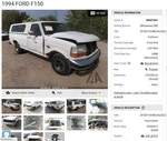 Used Wheel Fits: 1994 Ford F150 Pickup 15X7-1/2 Steel Chrome Grade. Price: $109.90.