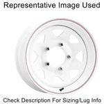U.s. Wheel 70-50551 Series 8-SPOKE 15"X10" Bright White New. Price: $128.70.