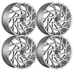 (SET-4) Strada Nido 24X9.5 5X115 15MM Brushed Silver Wheels Rims Inch New. Price: $1808.00.