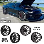 Vms Racing Blackhawk Drag Race Rims Wheels 17X10 18X5 For 11-23 Chevy Camaro New. Price: $799.95.