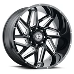 24X12 -51 Vision 361 Spyder 8X6.5 Gloss Black Milled Spoke Wheels (set Of 4) New. Price: $2511.60.