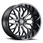 One 20X12 Vision 402 Riot 8X6.5/8X165.1 -51 Black Machine Wheel Rim 125.2. Price: $380.22.