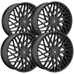 (qty 4) Massiv 925 Executive 26X9.5 6X135/6X5.5" +25MM Gloss Black Wheels Rims New. Price: $1912.00.