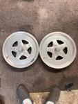 (2) 17X2.25 Weld Prostar Skinny Front Runners Drag Race Spindle Mount Anglia Used. Price: $629.99.