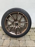 2024 Ford Mustang Gt 5.0 19X8.5" Wheel Rim Bronze Continental 255/40/19 Oem Used. Price: $450.00.