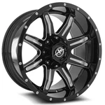 20X10 Off-road XF-215 Gloss Black & Milled Wheel 8X6.5/8X170 (-12MM) New. Price: $458.50.