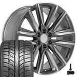 Oe CA91 24X10 Gunmetal Wheels, 295/35R24 Tires & Tpms Set 6X139.7 +28ET New. Price: $2137.00.