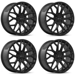 Set Of 19IN Black Alloy Wheel Rims For 2005+ Kia, RTX4C65 19X8.5 5X114.3 ET45 New. Price: $1138.14.