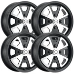 (SET-4) Mobelwagen 730M Schnell 15X5.5 4X130 35MM Black Machined Wheels Inch New. Price: $790.00.