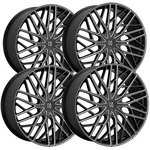 (qty 4) Massiv 925 Executive 20X8.5 5X112/5X4.5" +38MM Black/milled Wheels Rims New. Price: $1168.00.