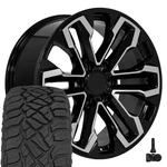 5905 Black 20X9 Oe Wheels Llc Rims & 275/55R20 Rt Tires, Tpms Set 6X139.7 26ET New. Price: $1997.00.