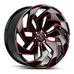 Inch 22X9 Xcess X04 Candy Red Black Wheels Rims 6X5.5 6X139.7 +24 New. Price: $1468.00.
