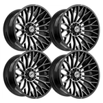 (SET-4) Off-road XF-237 22X12 6X139.7/6X5.5 -44MM Black Tinted Wheels Rims New. Price: $1726.67.