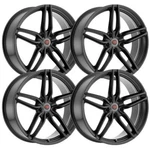(SET-4) Revolution Racing RR14 18X8 5X108 40MM Satin Black Wheels Rims Inch New. Price: $849.00.
