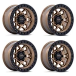 Set 4 17" Kmc KM553 Torx Matte Bronze Gloss Black Lip 17X8.5 6X135 0MM Wheels New. Price: $1480.00.