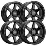 (set 4) Thret Off-road 703 Thunder 20X9 5X5" +0MM Gloss Black Wheels Rims New. Price: $1512.00.