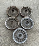 Tf, Mga, Austin Healey 100, Triumph TR2-TR3 48 Spoke Wire Wheels 15 X Used. Price: $700.00.