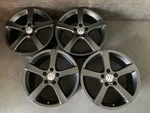 (4) Vw Volkswagen Golf Jetta Rabbit Black Powder Coat Wheels Rims + Caps 17" Used. Price: $795.00.