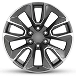 New Wheel For 2019-2025 Chevrolet Silverado 1500 20" Machined Charcoal Alloy Rim. Price: $314.55.