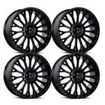 (SET-4) Dolce Roma 24X10 Blank 35MM Glossy Black Wheels Rims Inch New. Price: $2692.00.