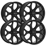 (set Of 4) Torque TW118R Velocity 22X10 6X5.5" +20MM Satin Black Wheels Rims New. Price: $1636.00.