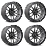 Set 4 20" Lock Offroad Krawler Matte Grey Black Ring 20X9 Wheels 6X135 0MM New. Price: $1548.00.