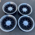 New 18" RS2 Bbs Style Wheels Rims 18X9 18X10 +30 (5X114.3 & 5X120) Staggered Set. Price: $1099.99.