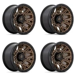 Set 4 Fuel D826 Traction 17X9 6X5.5 Matte Bronze Black Ring Wheels 17" -12MM New. Price: $1280.00.
