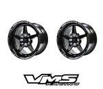 2 15X8 Vms Racing Spoke Star Black Drag Rims Wheels 5X100/5X114 Et 4.80 Bs New. Price: $415.95.