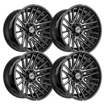 (SET-4) Off-road XF-234 24X12 6X139.7/6X5.5 -44MM Black Milled Wheels Rims New. Price: $1827.45.