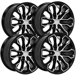 (set Of 4) Oe Wheels CV54 17X8 6X120 +33MM Black/machined Rims 17" Inch New. Price: $939.96.