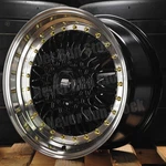 Mst MT-13 17X8.5 +30 5X114.3 5X112 Black Mesh Machine Lip Gold Rivets Wheels New. Price: $904.00.