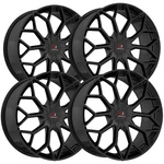 (set Of 4) Cavallo CLV-44 18X8 5X4.5"/5X120 +35MM Gloss Black Wheels Rims New. Price: $1222.00.