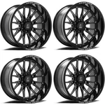 Set 4 20" Axe Wheels Atlas Gloss Black Milled 20X10 8X6.5 -19MM Lifted New. Price: $1800.00.