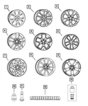 Genuine Mopar Wheel-aluminum 68224621AB New. Price: $1166.00.