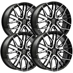 (set Of 4) Defy D05 20X8.5 5X120 +32MM Black/machined Wheels Rims 20" Inch New. Price: $1138.96.