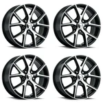 Set 4 17" Voxx Lumi Gloss Black Machined Face Wheels 17X8 5X115 20MM Rims New. Price: $976.00.