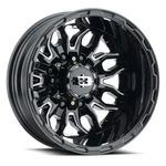 17X6.5 Vision 410 Korupt Gloss Black Milled Dually Rear Wheel 8X6.5 (-143.35MM) New. Price: $377.60.