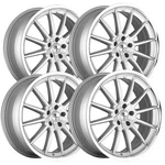 (set Of 4) Modern Luxury MLF15 18X8 5X4.5" +35MM Brushed/ssl Wheels Rims New. Price: $1356.00.