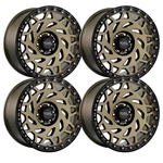 (SET-4) Off Road Monster M50 17X9 6X139.7 0MM Black Bronze Wheels Rims Inch New. Price: $976.00.