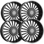 (set Of 4) Elure 34 24X9.5 5X115/5X120 +13MM Black/machined Wheels Rims 24" Inch New. Price: $1335.96.