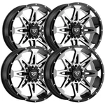 (set Of 4) Rock Forged FF88 17X9 5X5"/5X5.5" -12MM Black/machined Wheels Rims New. Price: $871.96.