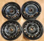 Set Of (4) 16" Volkswagen Jetta, Golf Factory Oem Steel Rims 16X6.5 2005-2019 Used. Price: $400.00.